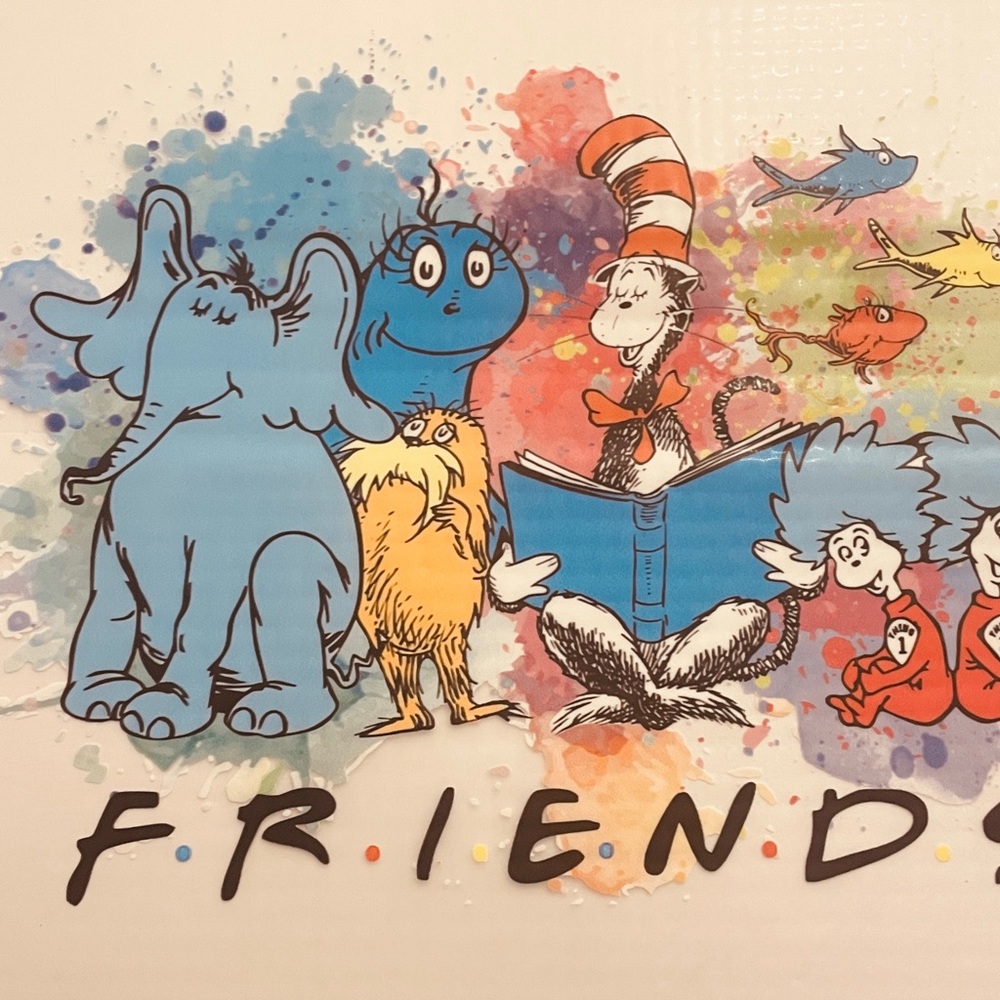 Colorful Dr. Seuss Friends Graphic Tee